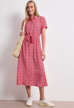 Robe midi avec motif en zigzag