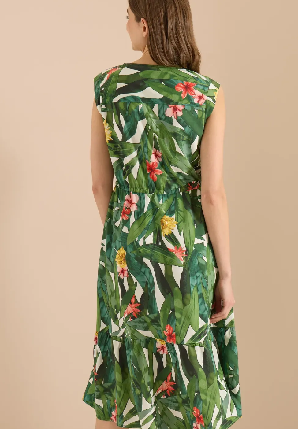 Robe midi avec motif floral
