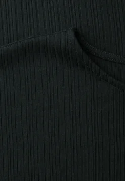 Robe midi en jersey côtelé