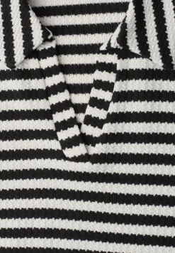 Robe midi en tricot à rayures