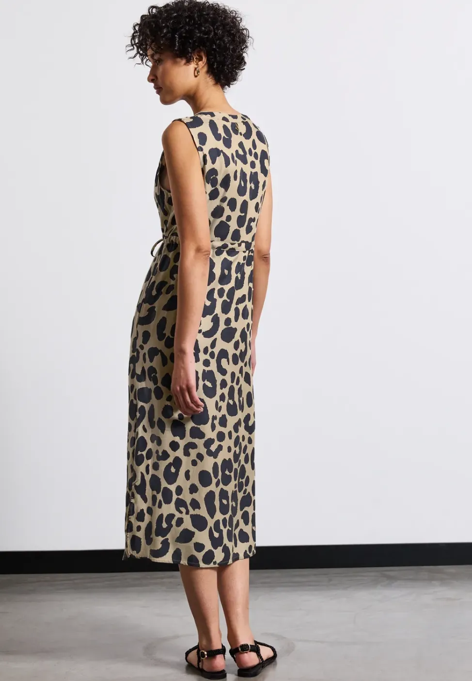 Robe midi à motifs