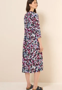 Robe midi à motifs