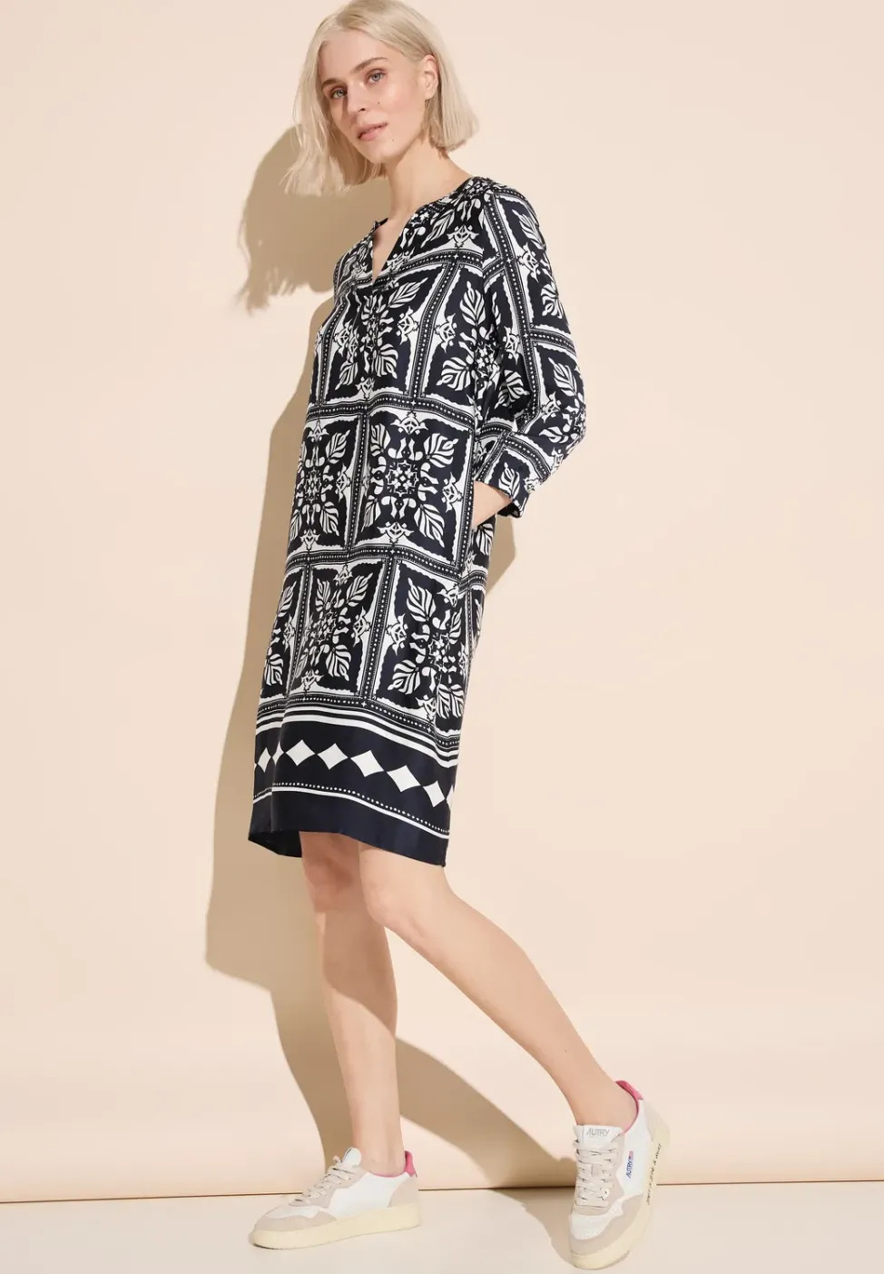 Robe tunique avec imprimé