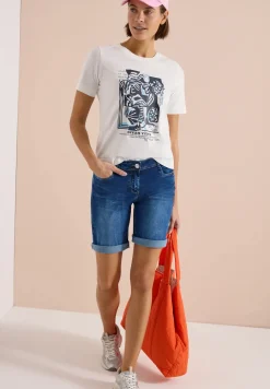 Short en denim slim au style casual