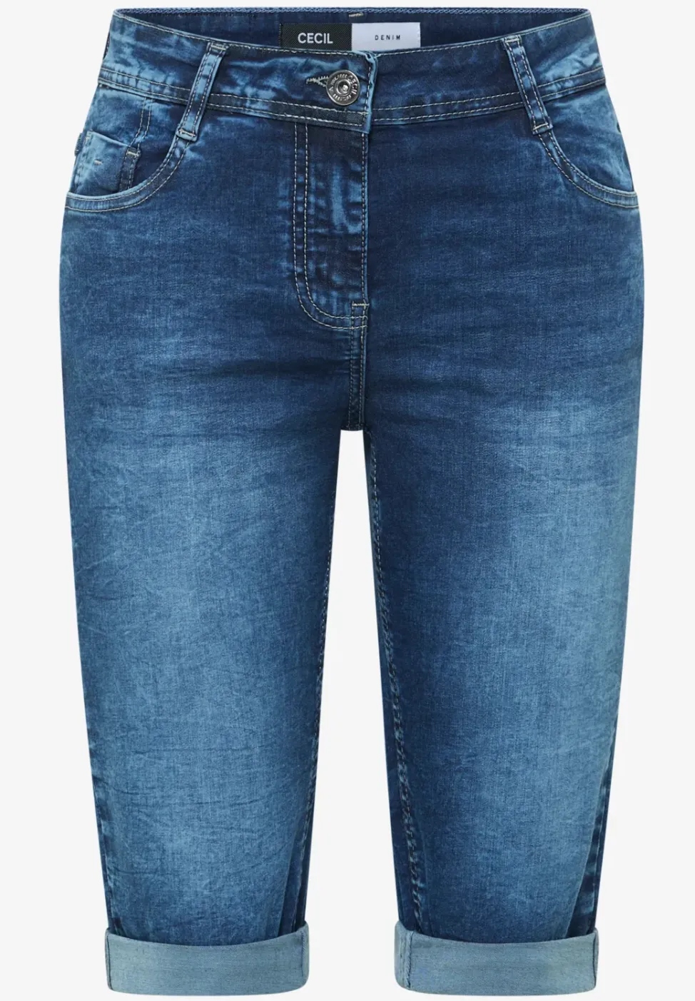 Short en denim slim au style casual