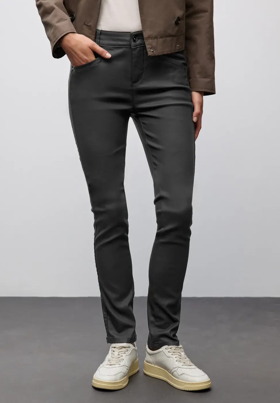Slim Fit pantalon enduit