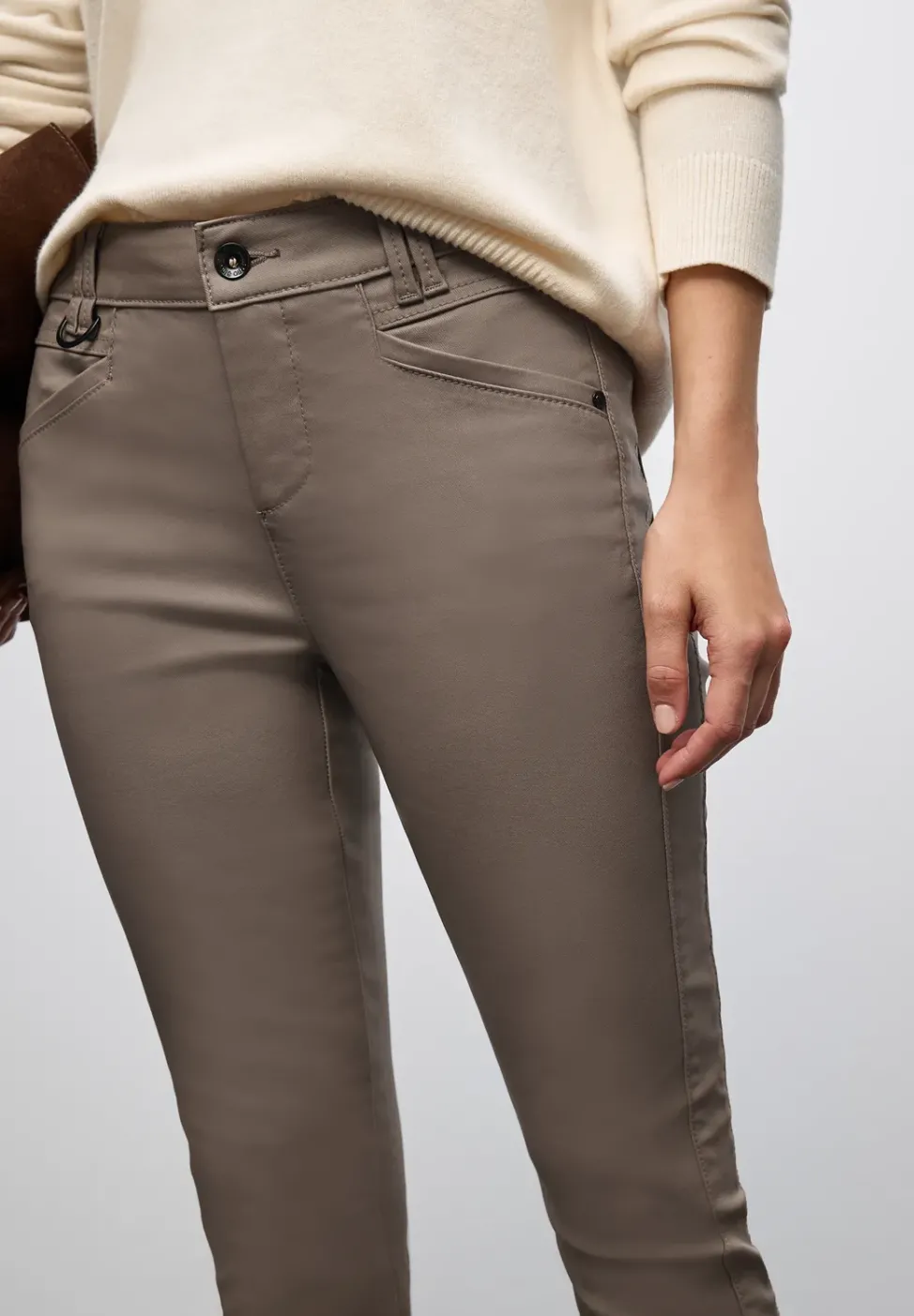 Slim Fit pantalon enduit