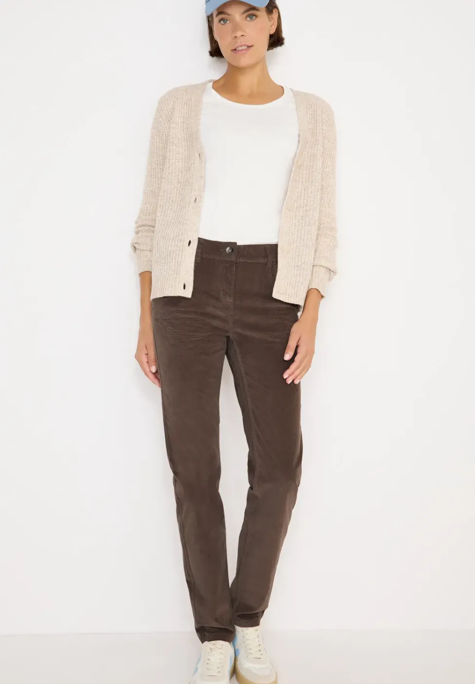 Slim Fit pantalon en velours côtelé