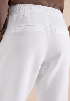 Slim Leg pantalon causal fit en lin