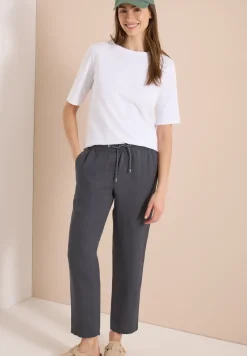 Slim Leg pantalon causal fit en lin