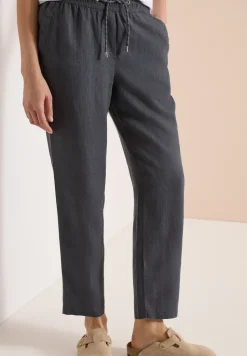Slim Leg pantalon causal fit en lin