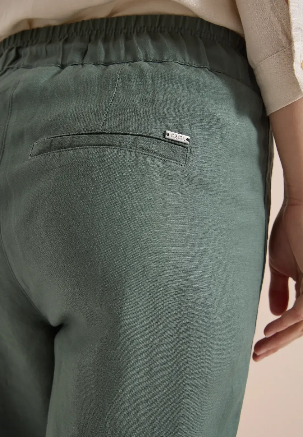 Slim Leg Pantalon en lin mélangé