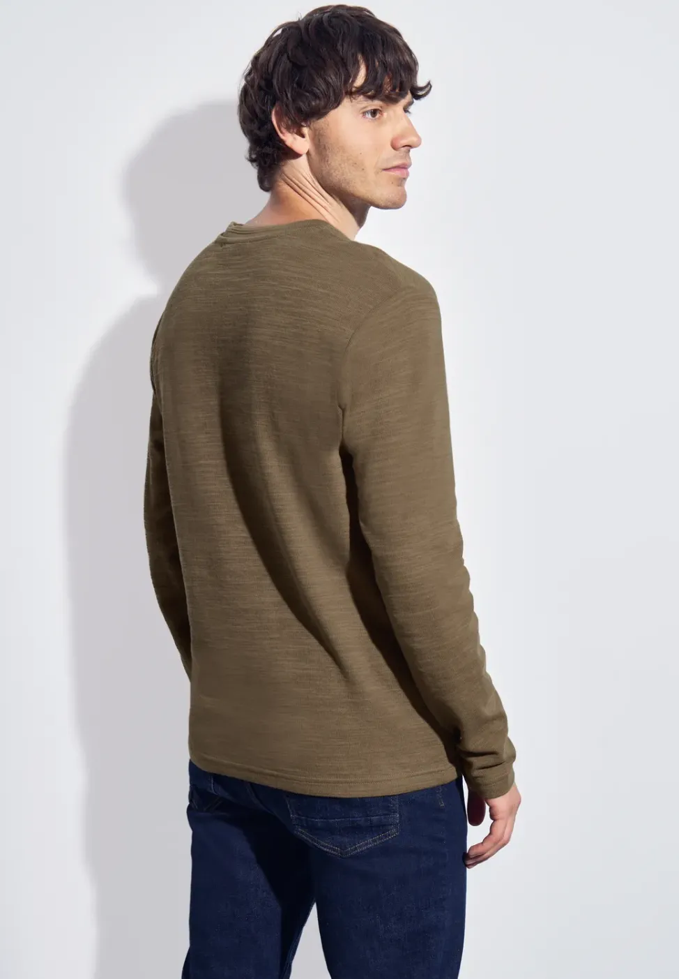 Slub doux Henleyshirt