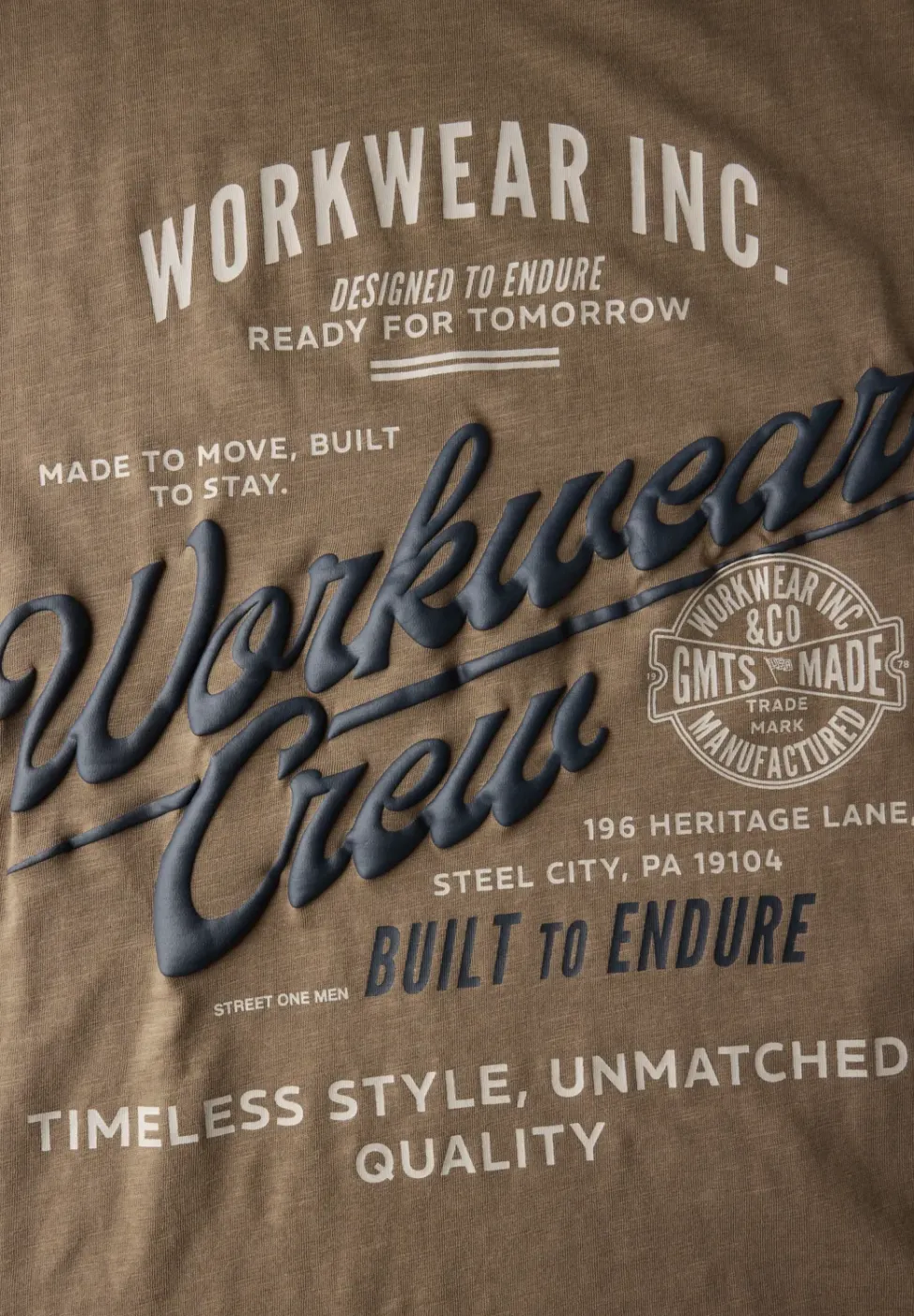 Slub T-shirt avec wording