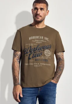 Slub T-shirt avec wording
