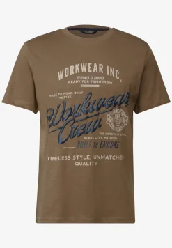 Slub T-shirt avec wording