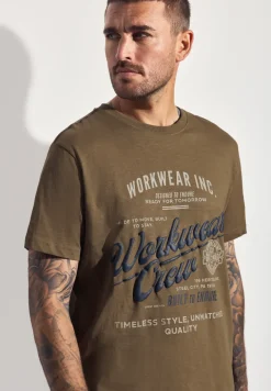Slub T-shirt avec wording