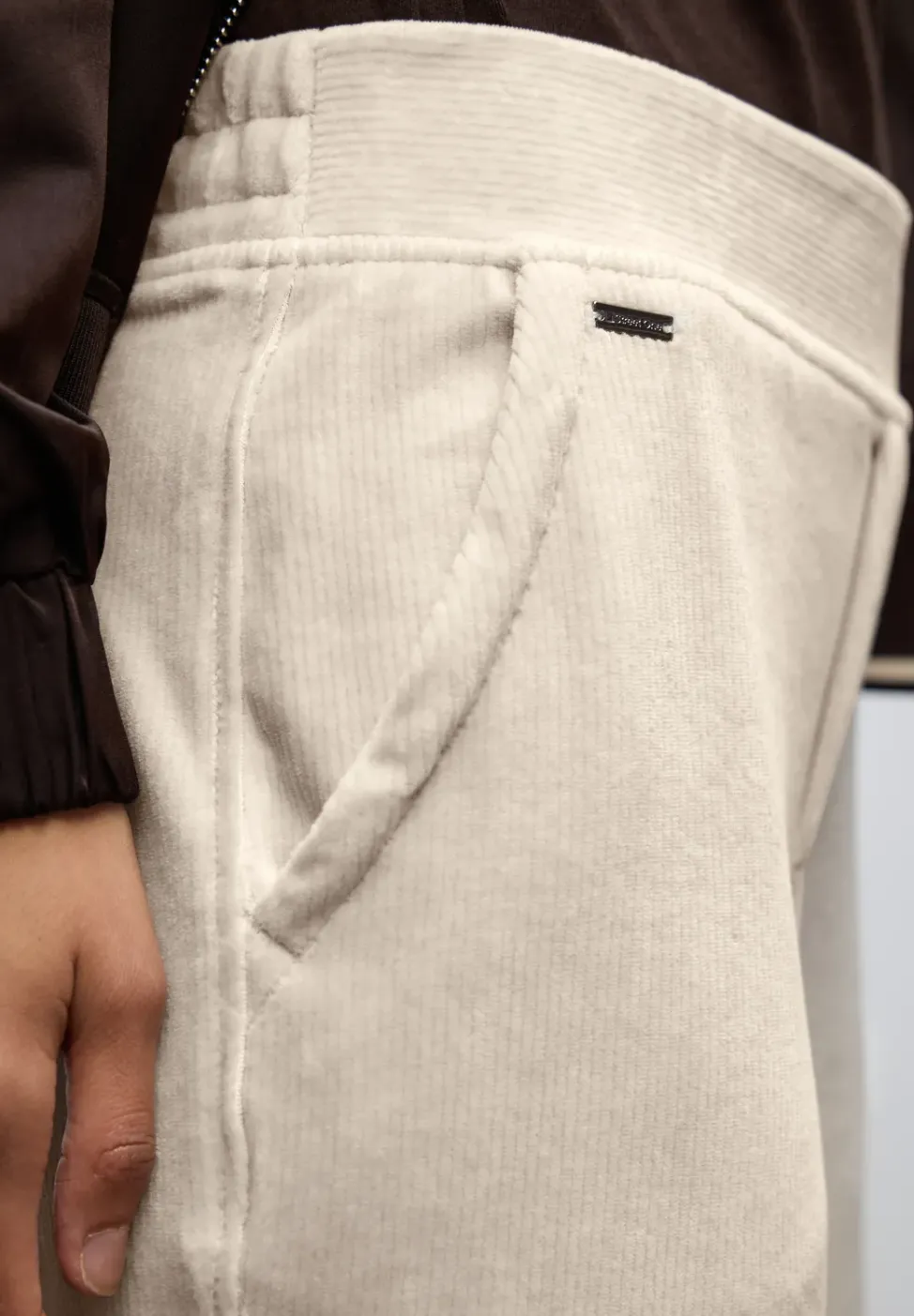 Straight Leg pantalon en velours côtelé