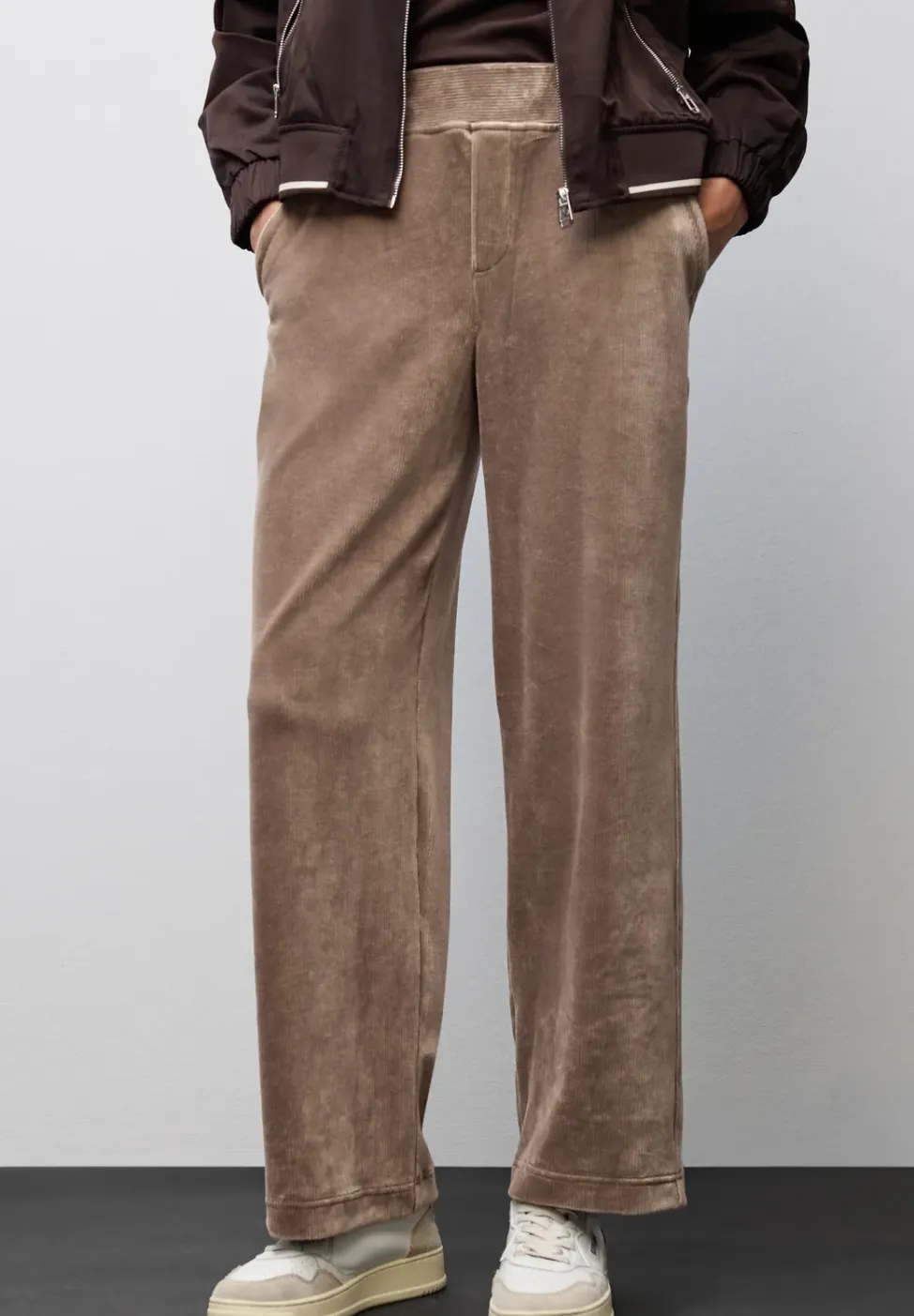 Straight Leg pantalon en velours côtelé