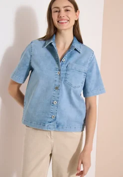 Surchemise à manches courtes avec patte de boutonnage