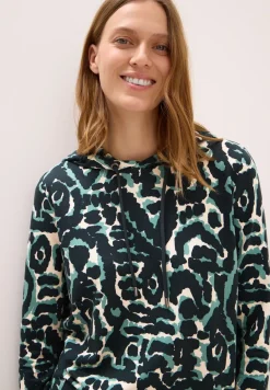Sweat à capuche à motifs