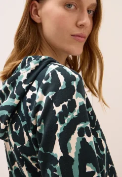 Sweat à capuche à motifs