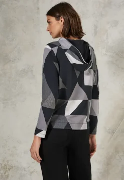 Sweat à capuche à motifs