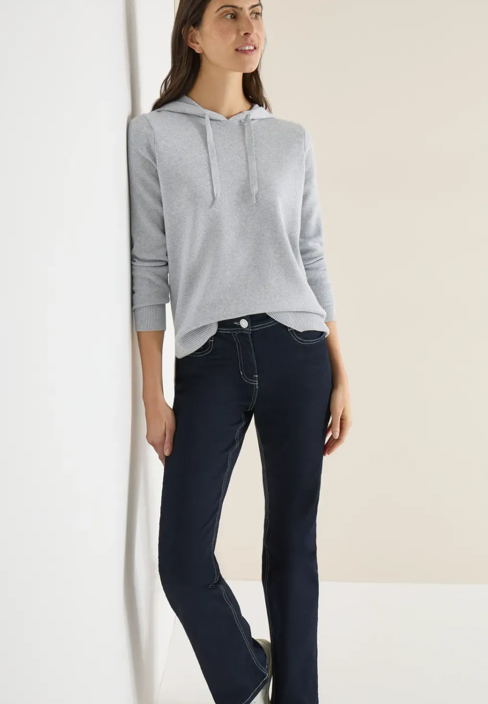 Sweat à capuche jacquard avec paillettes