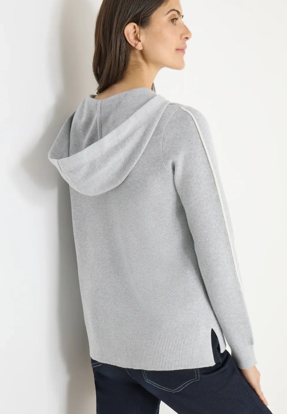 Sweat à capuche jacquard avec paillettes