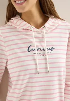 Sweat à capuche rayé