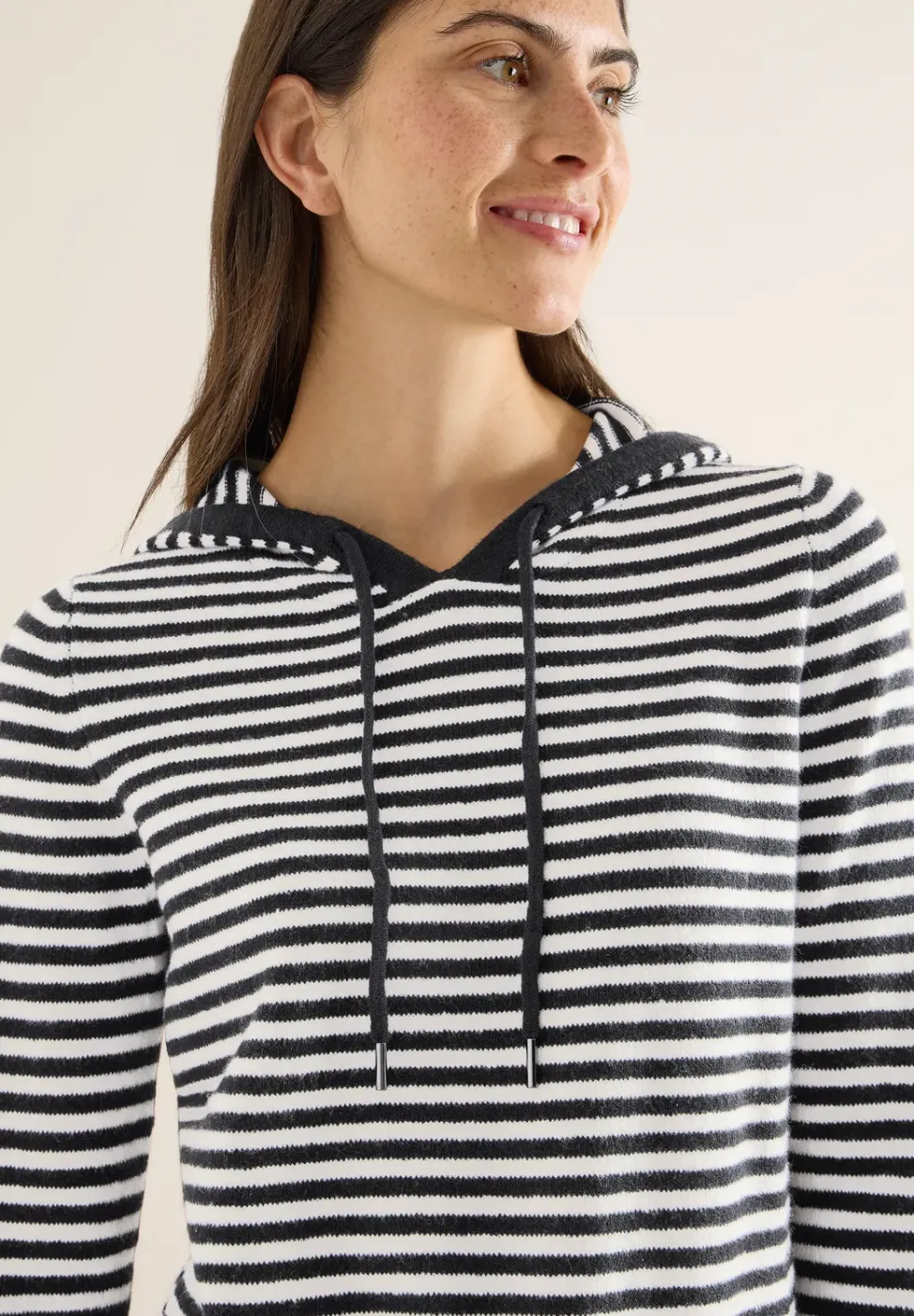 Sweat à capuche rayé