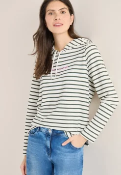 Sweat à capuche rayé