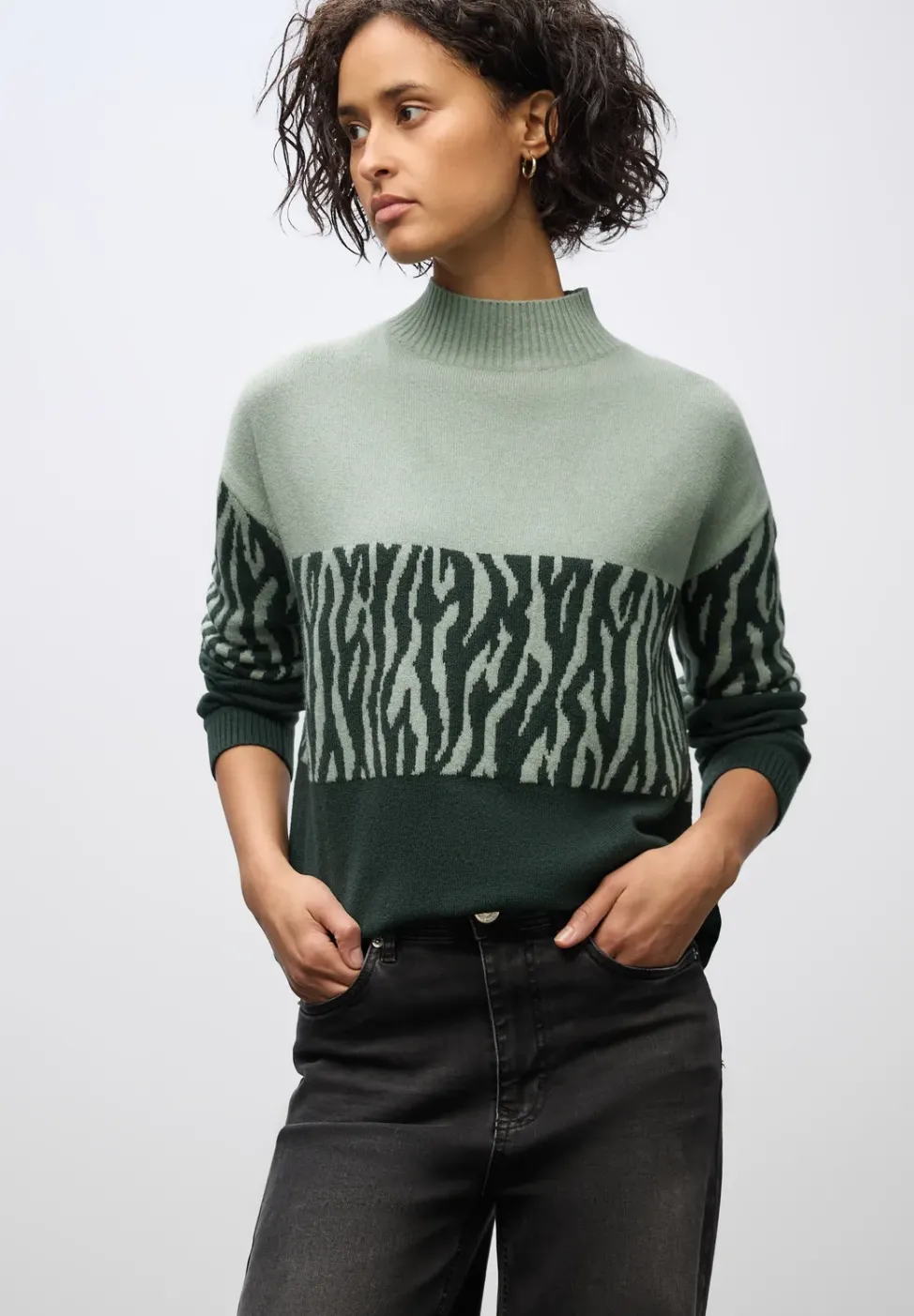 Sweat jacquard couleur