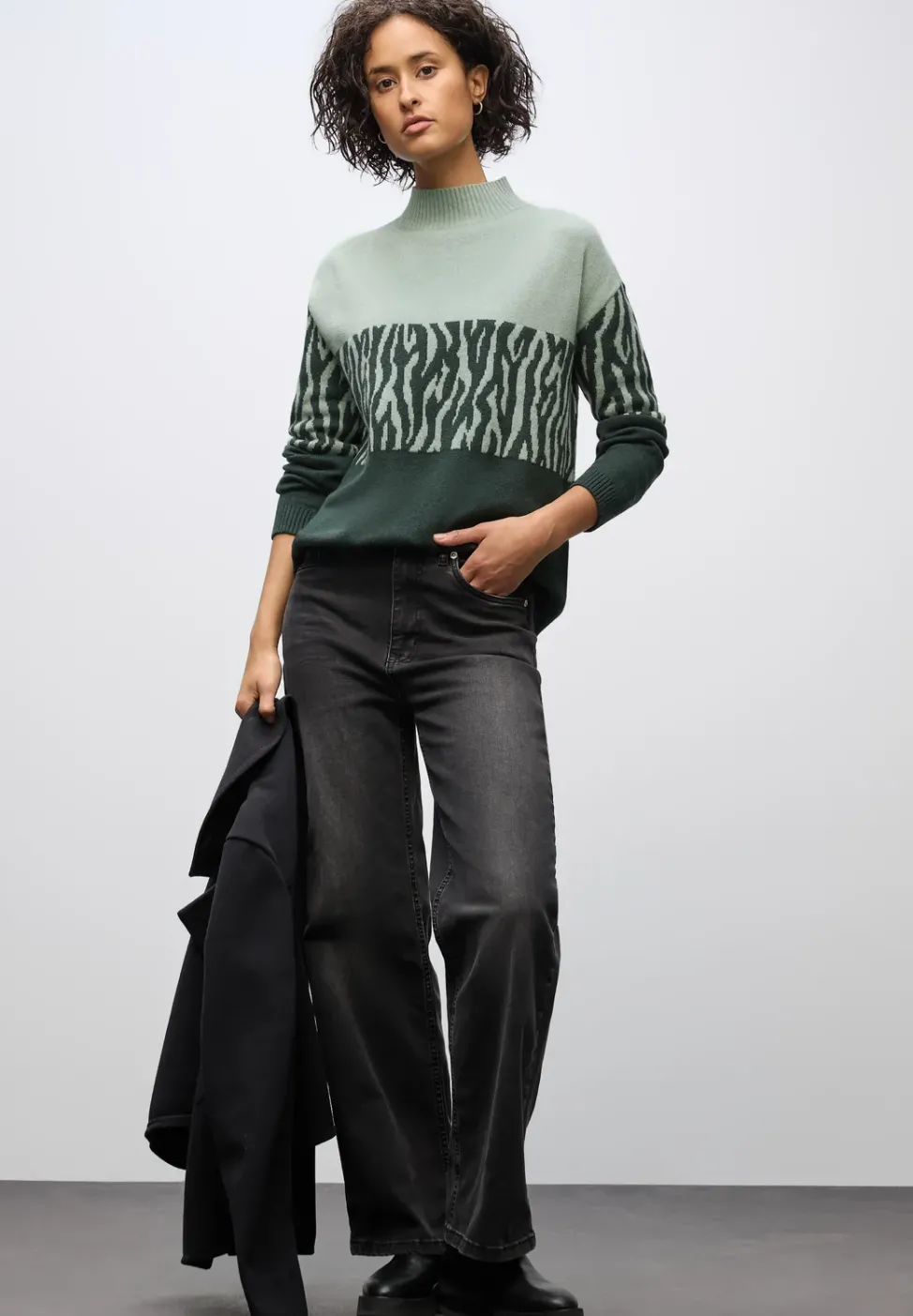 Sweat jacquard couleur