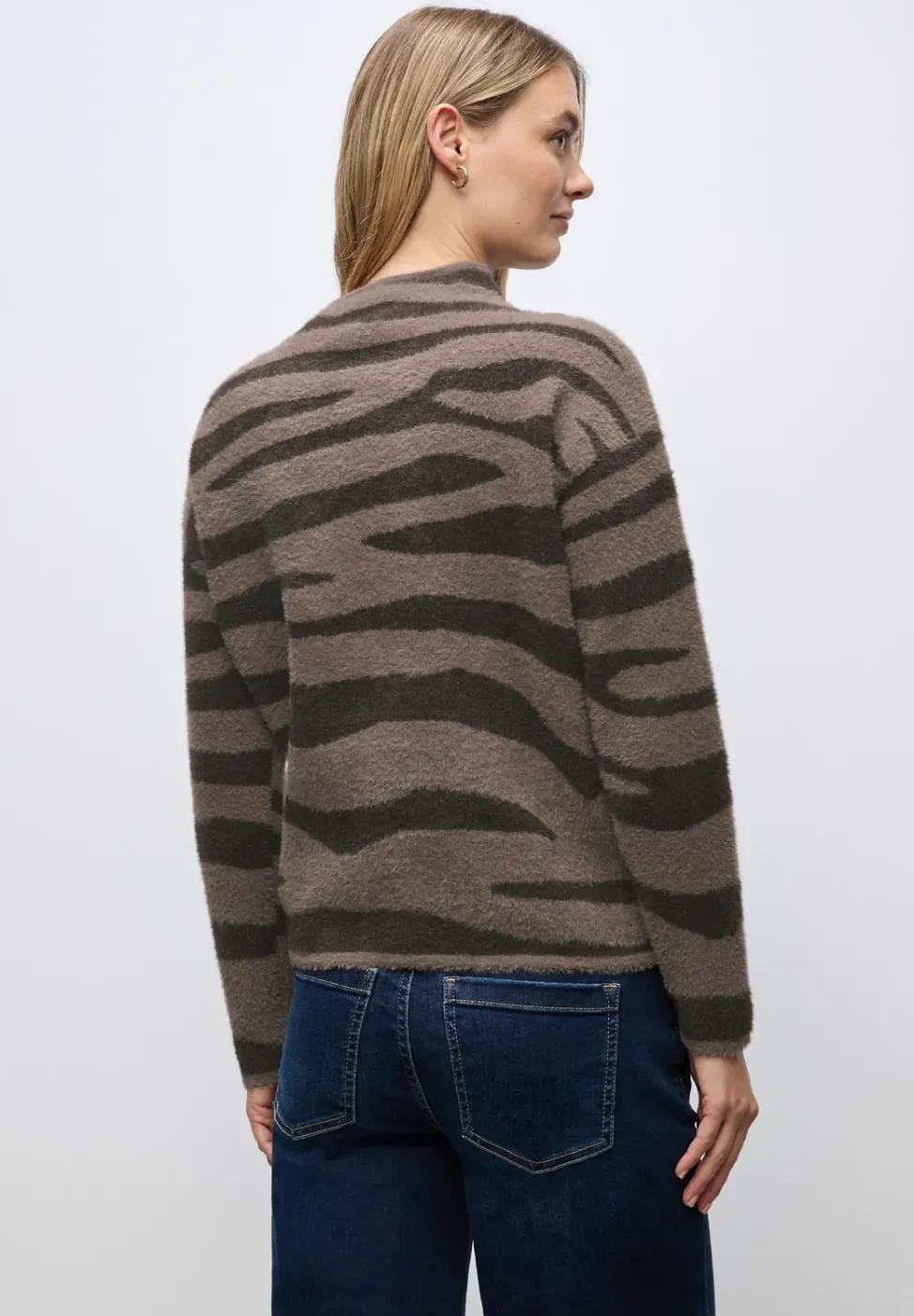 Sweat jacquard douillet