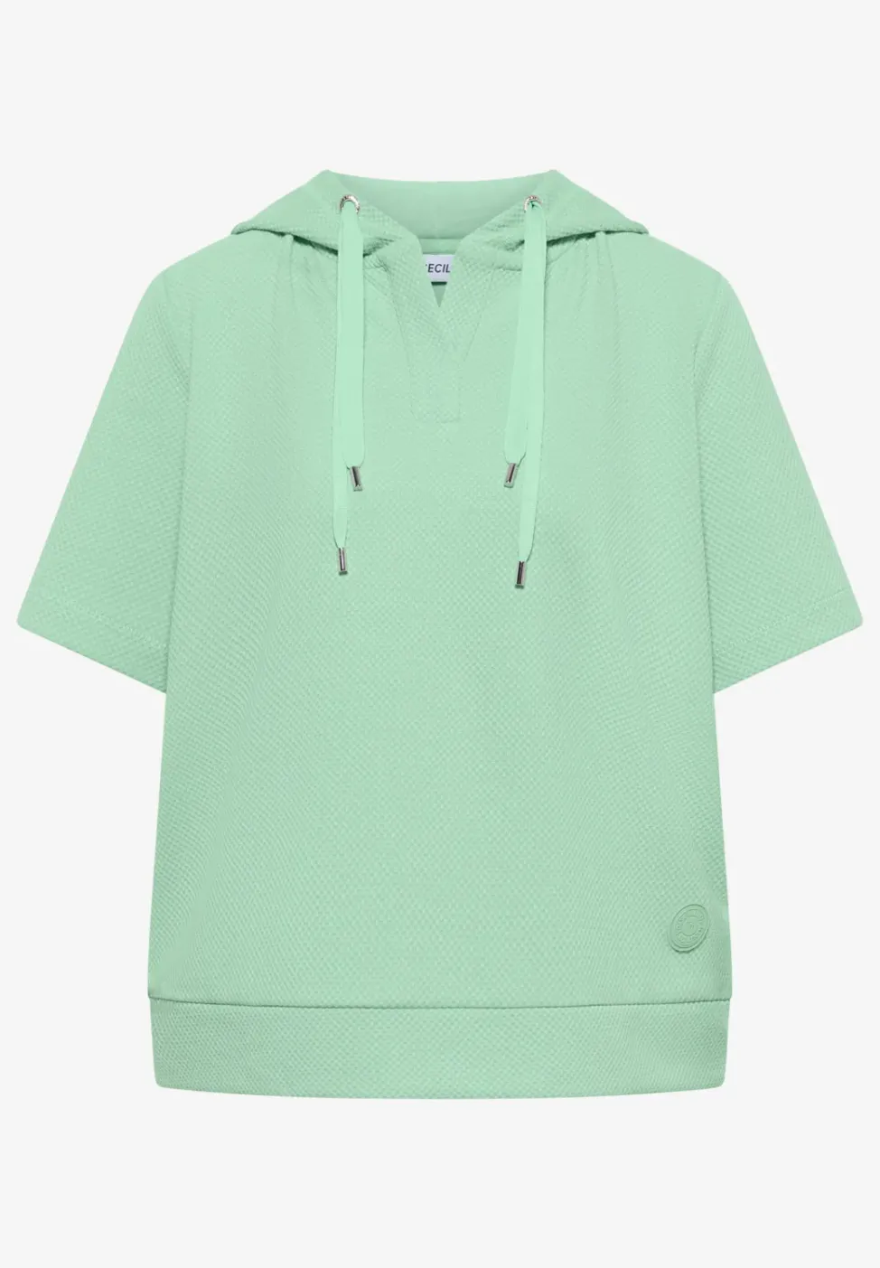 Sweat-shirt à capuche manches courtes