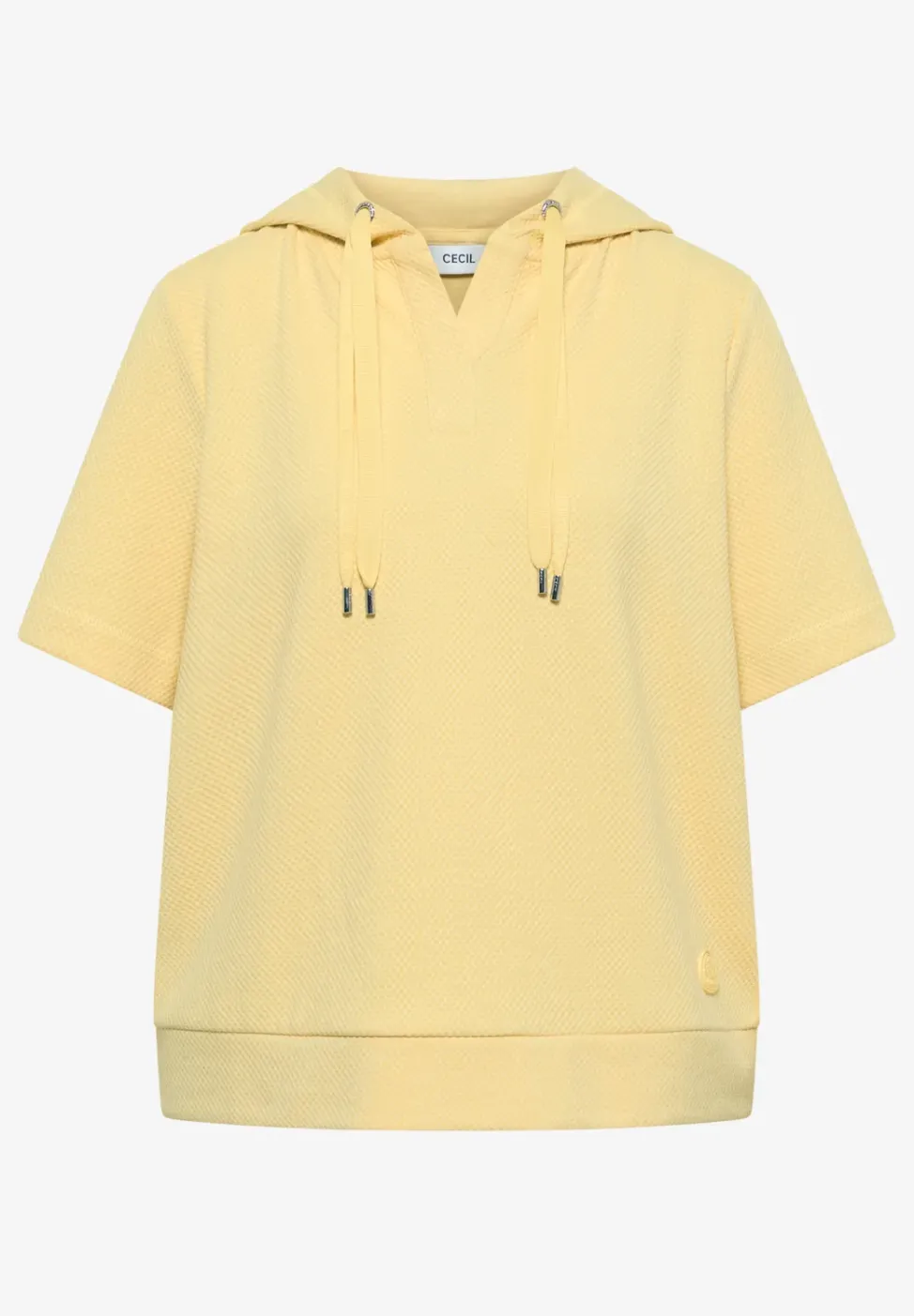 Sweat-shirt à capuche manches courtes