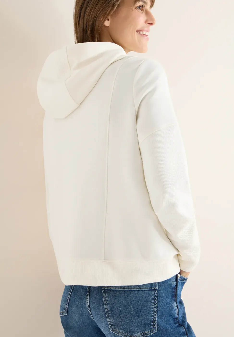 Sweat-shirt troyer avec capuche