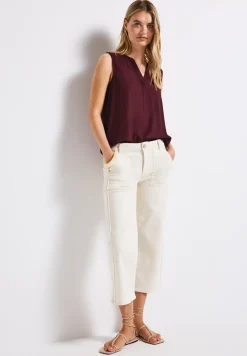 Top chemisier en couleur unie