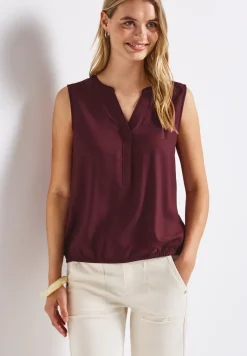 Top chemisier en couleur unie