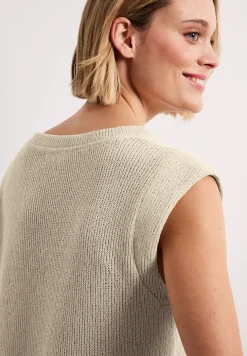 Top dropped shoulder au look tricoté