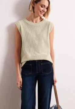 Top dropped shoulder au look tricoté