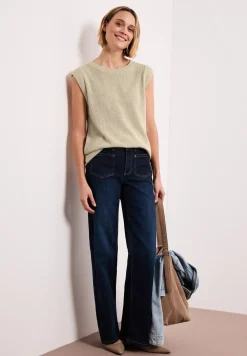 Top dropped shoulder au look tricoté