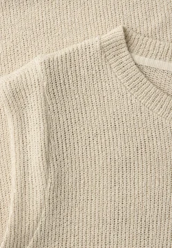 Top dropped shoulder au look tricoté