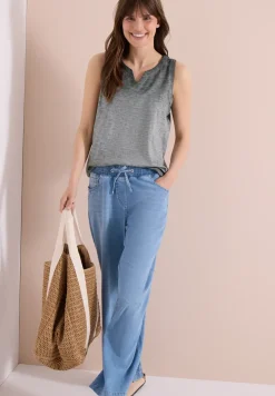 Top en jersey au look garment dye