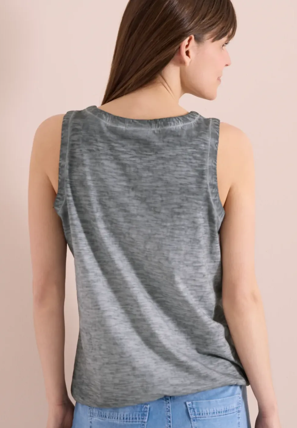 Top en jersey au look garment dye