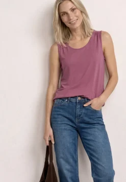 Top en jersey avec ourlet élastique