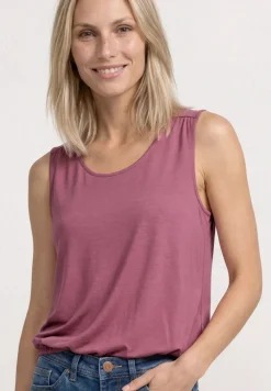 Top en jersey avec ourlet élastique