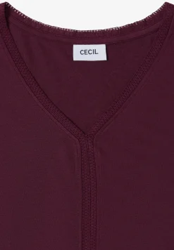 Top avec col en V et bande crocheté