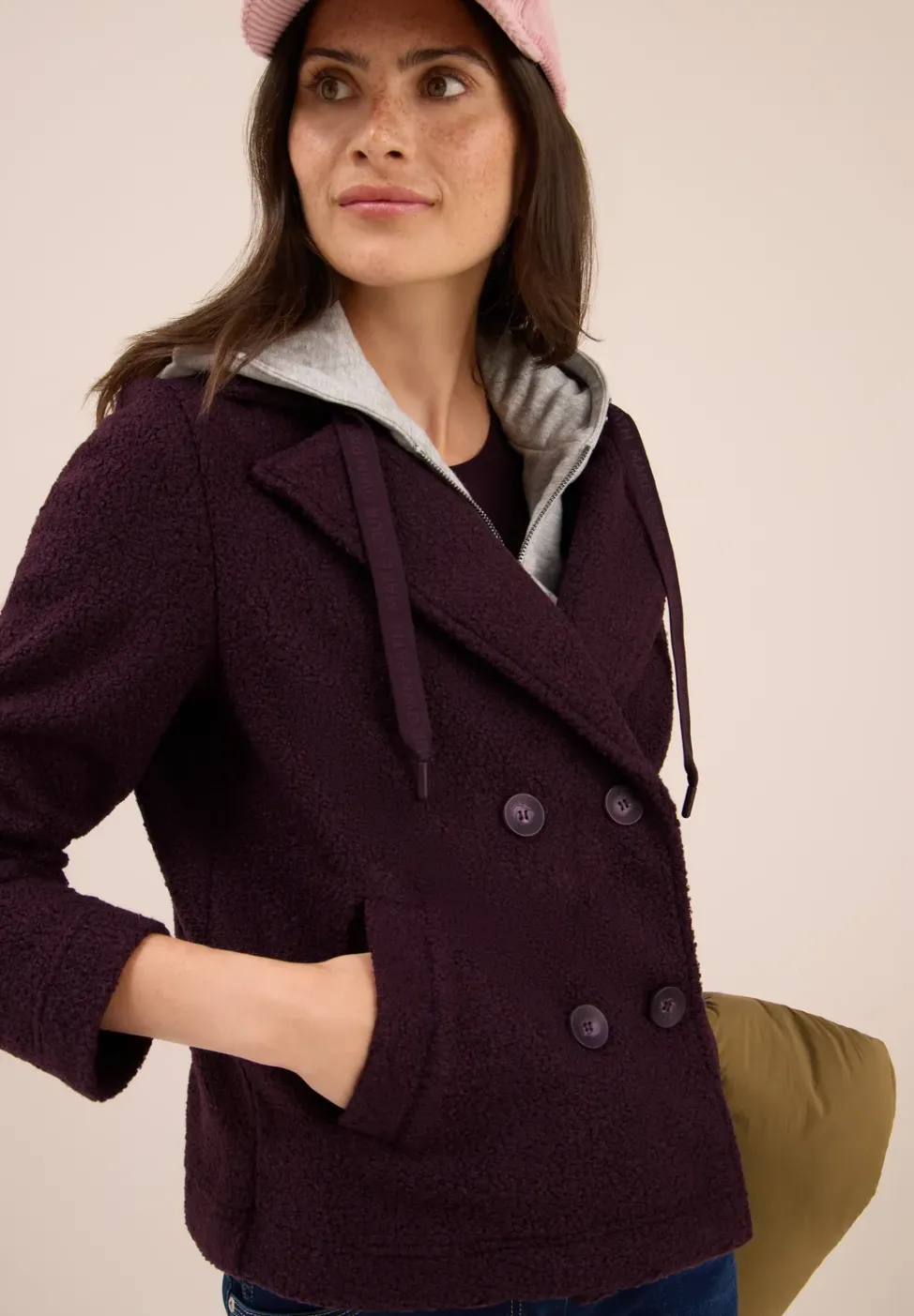 Trench-coat avec incrustation